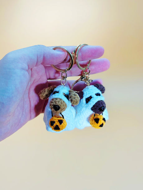 Halloween Dog Ghost Keychain