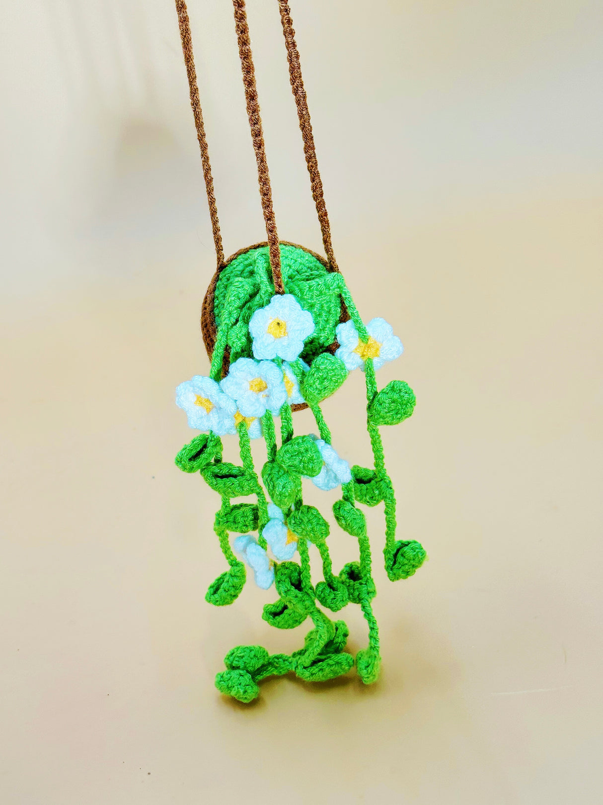 White Flower Plant Car Hanger