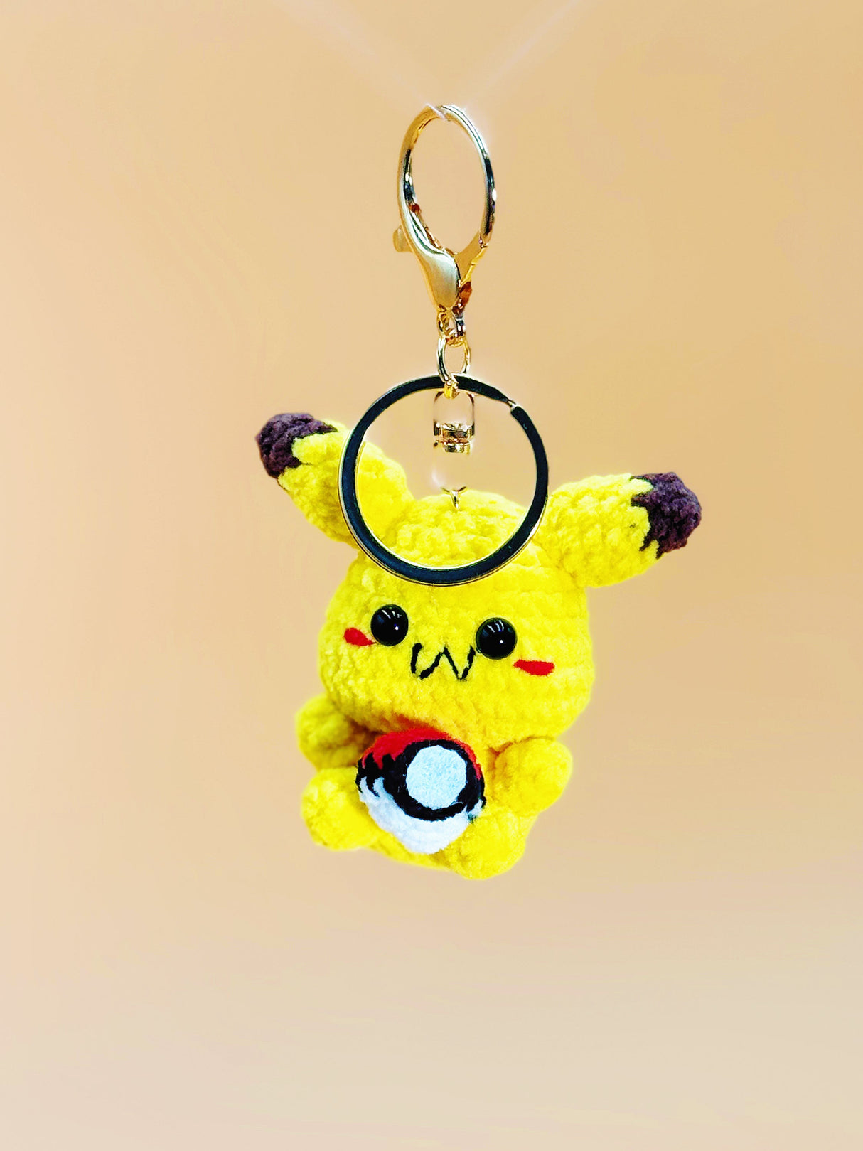 Pika with pokeball Keychain
