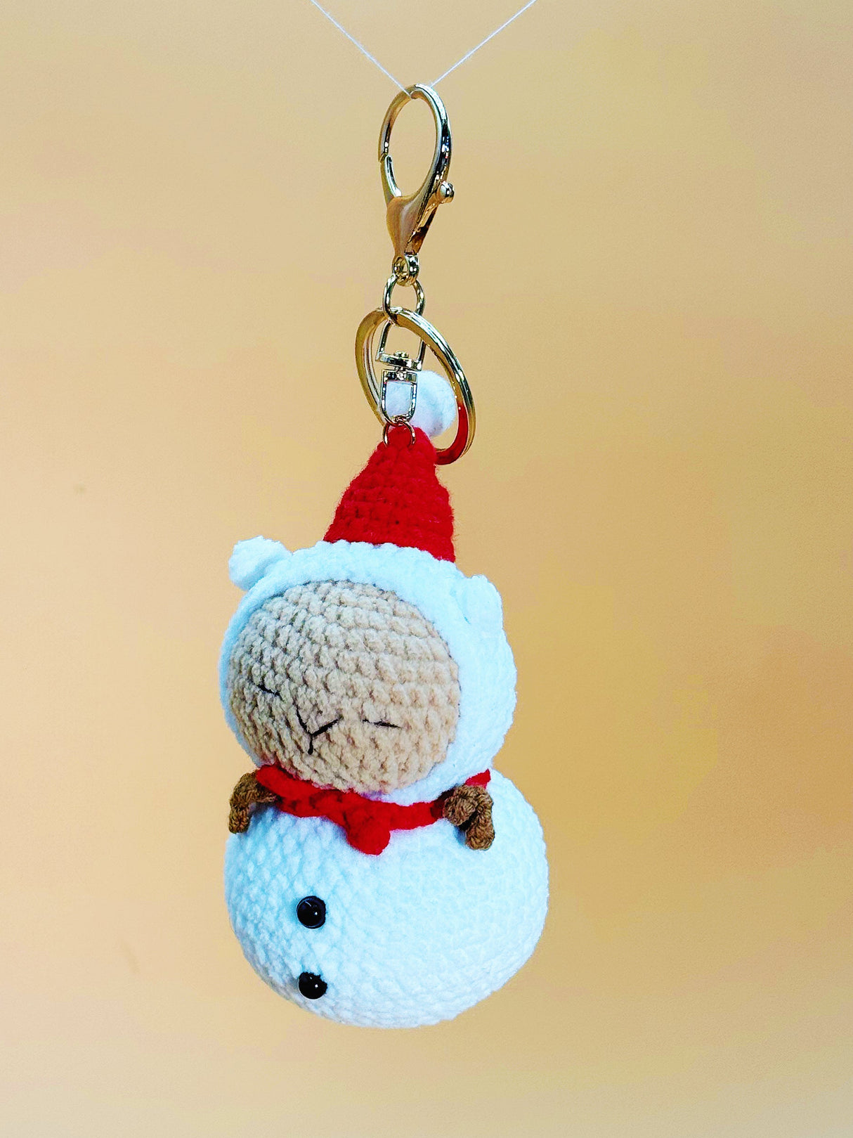 Capybara snowman Keychain