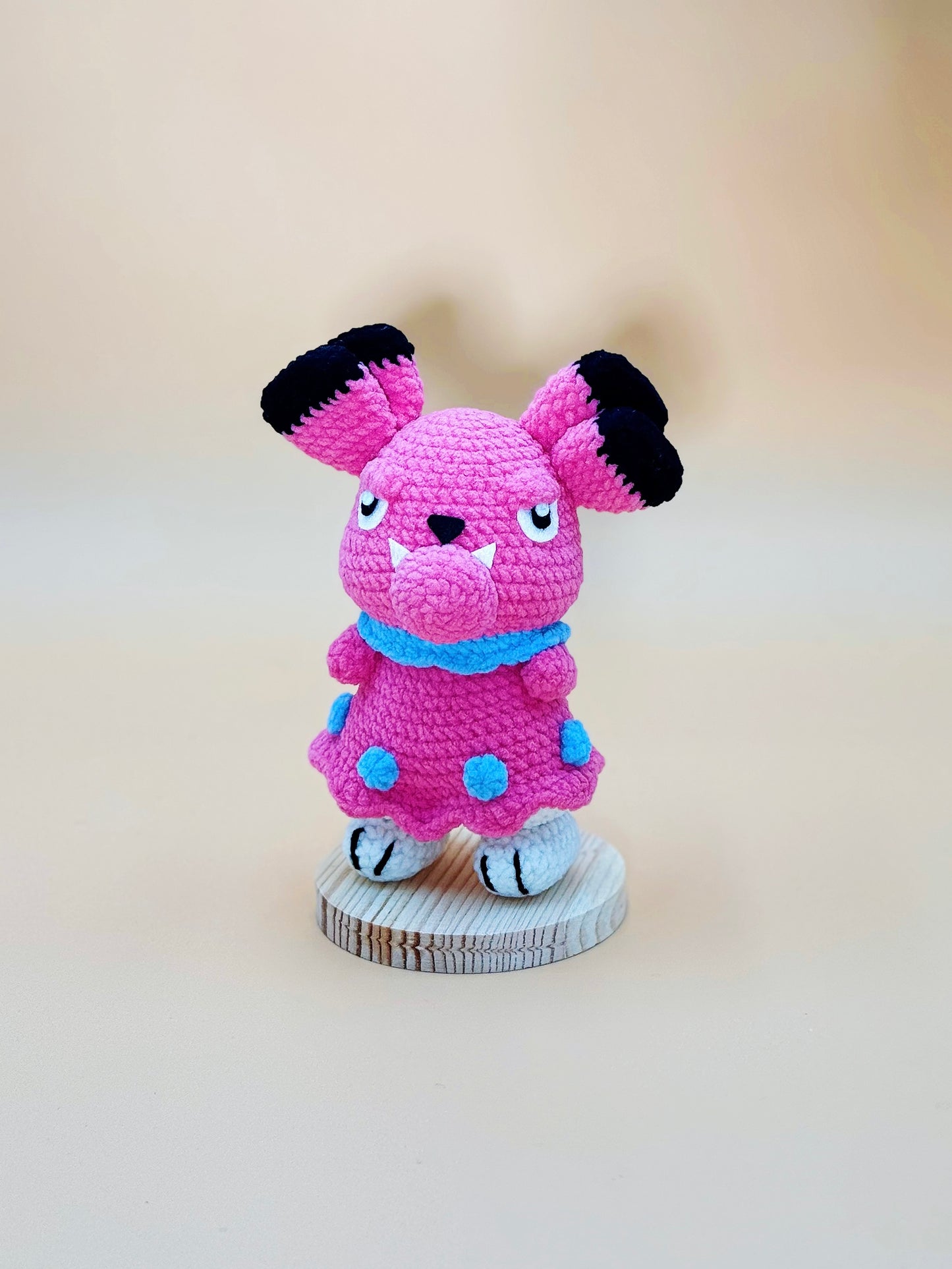 Pink Dog Monster Plushie