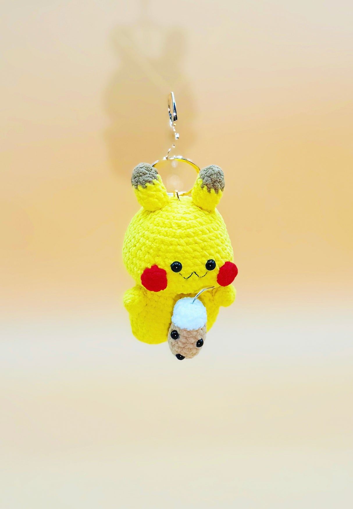 Pika with boba Keychain