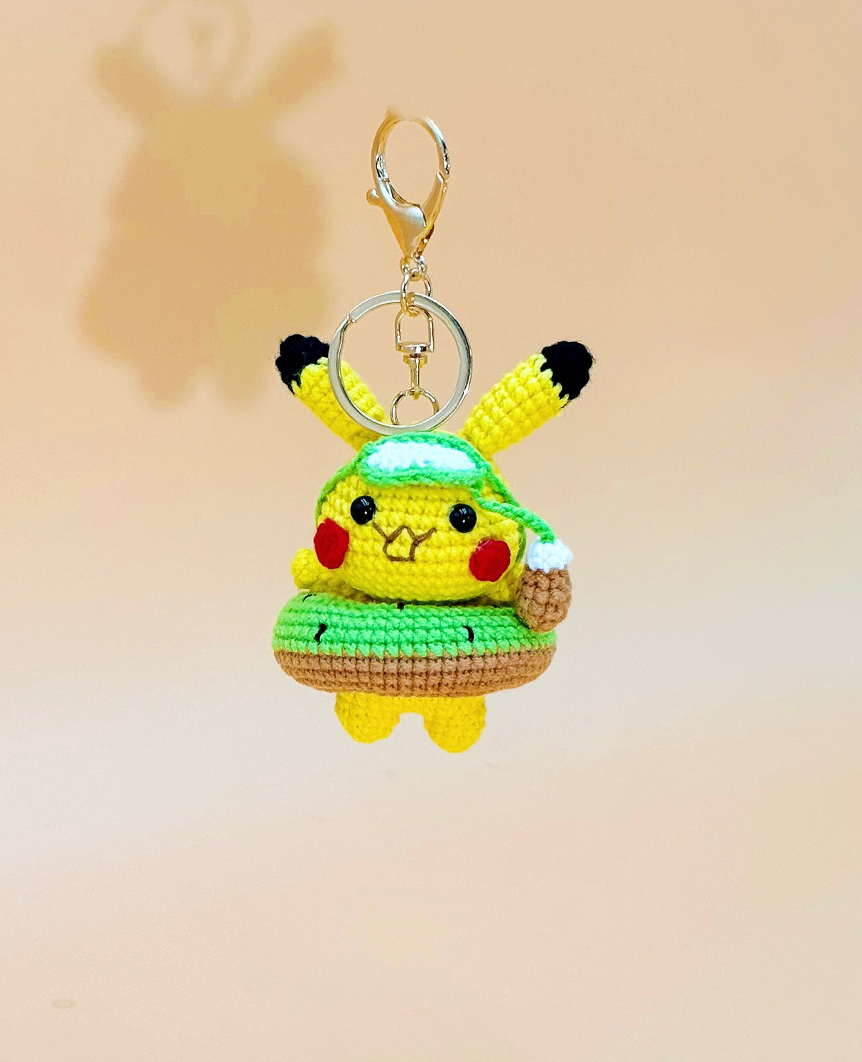 Swimming Electron Mouse Monster Keychain