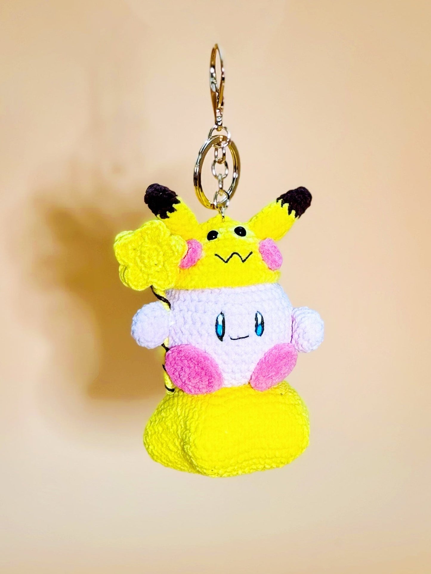 Pink Kirb Keychain
