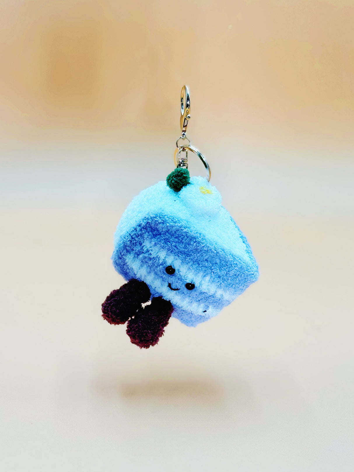 Smile Taro Cake Keychain