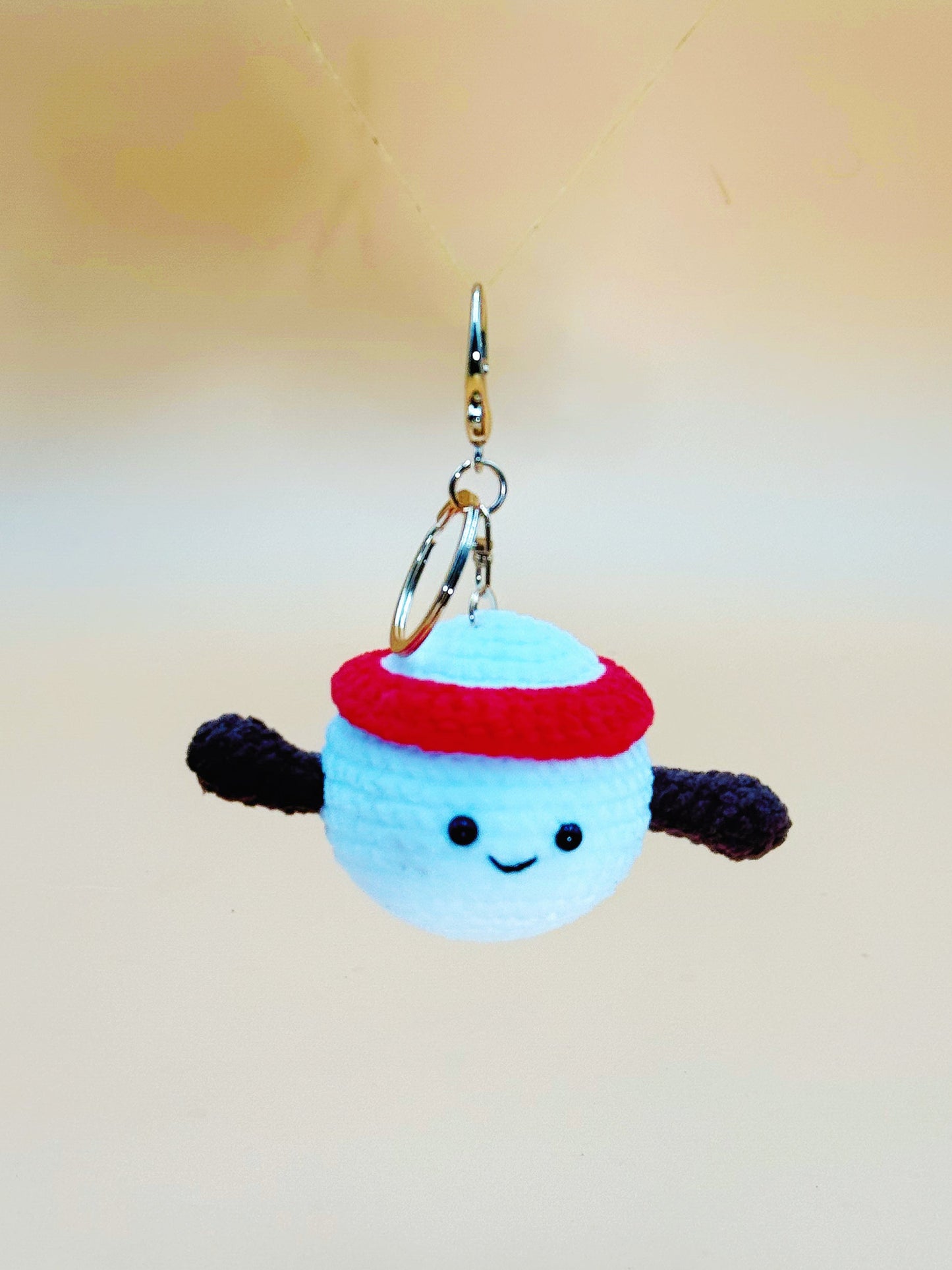 Smile Golf Ball Keychain