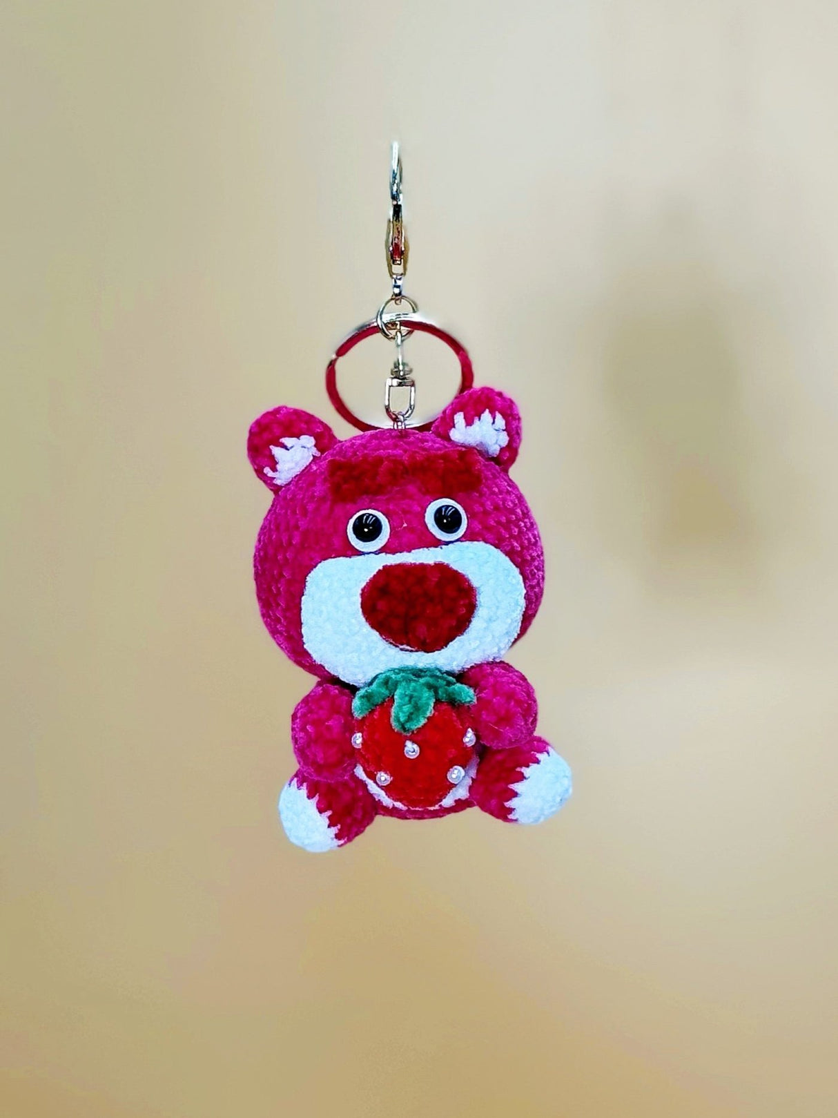 Pink Bear Keychain