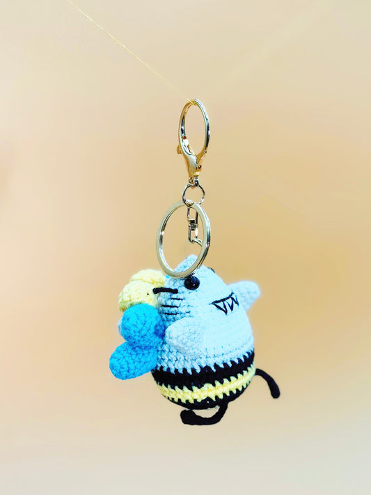 Bee Shark Keychain