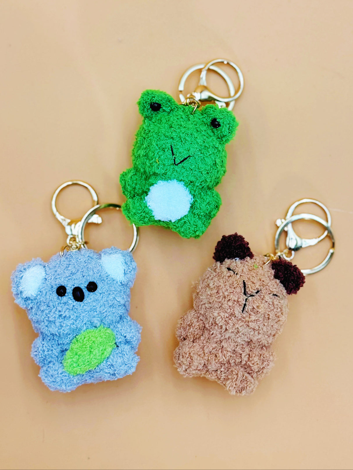 Fluffy Animal Keychain