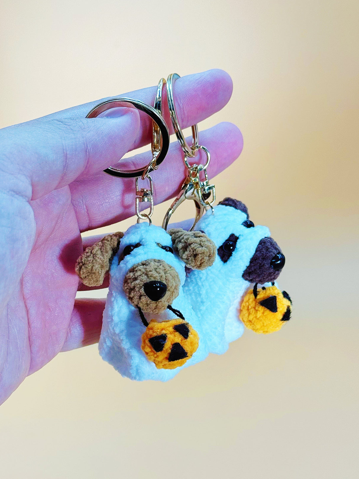 Halloween Dog Ghost Keychain