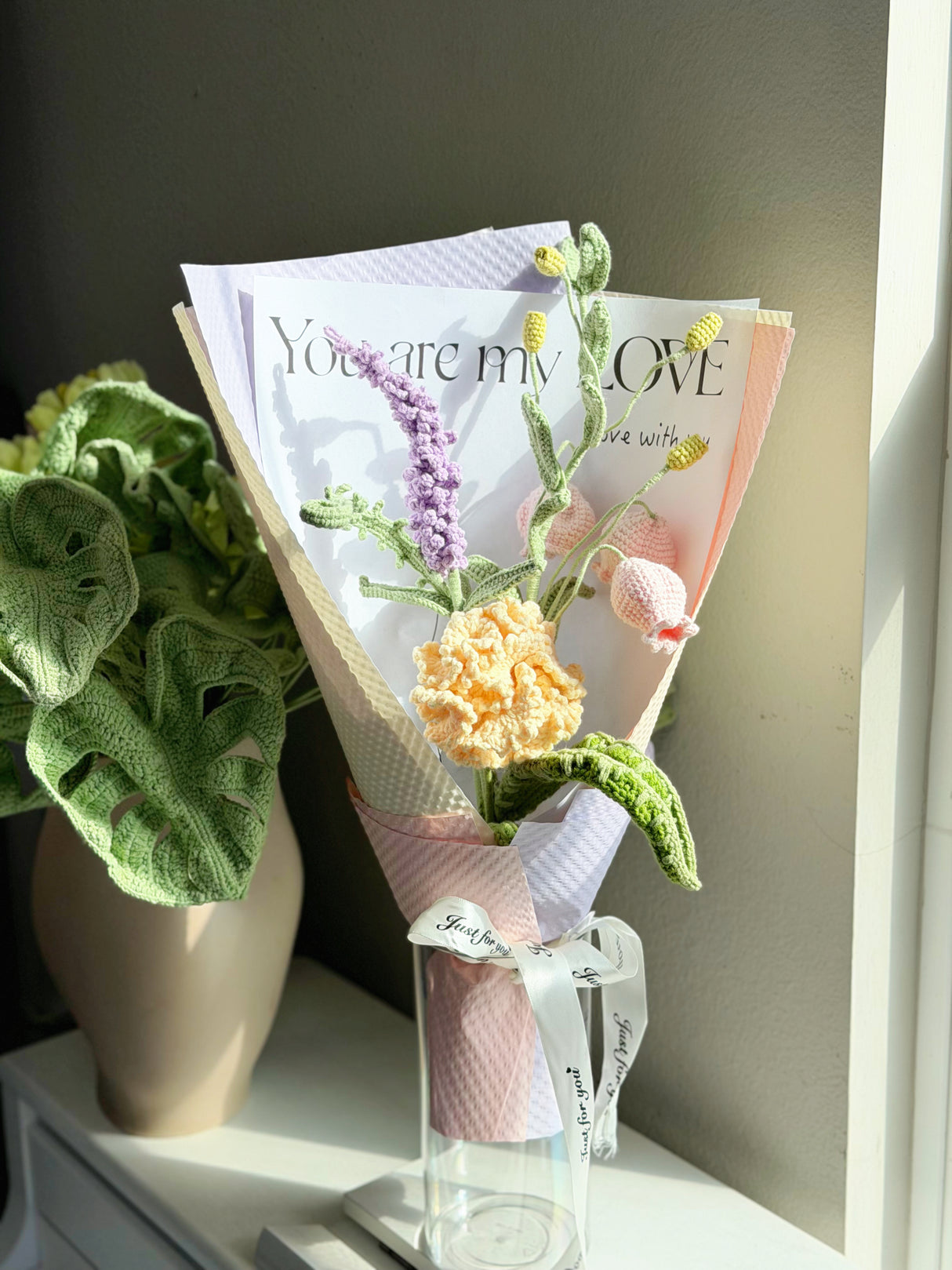 Jumbo Wild Lantern Lily Crochet Bouquet