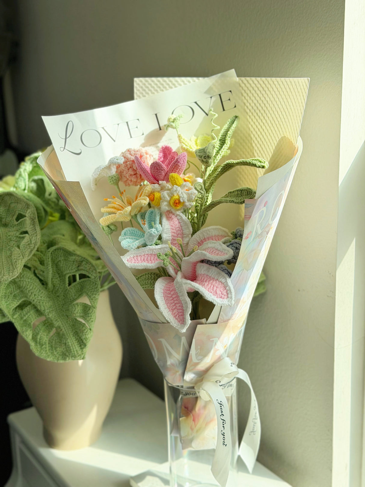 Jumbo Wild Lily Crochet Bouquet