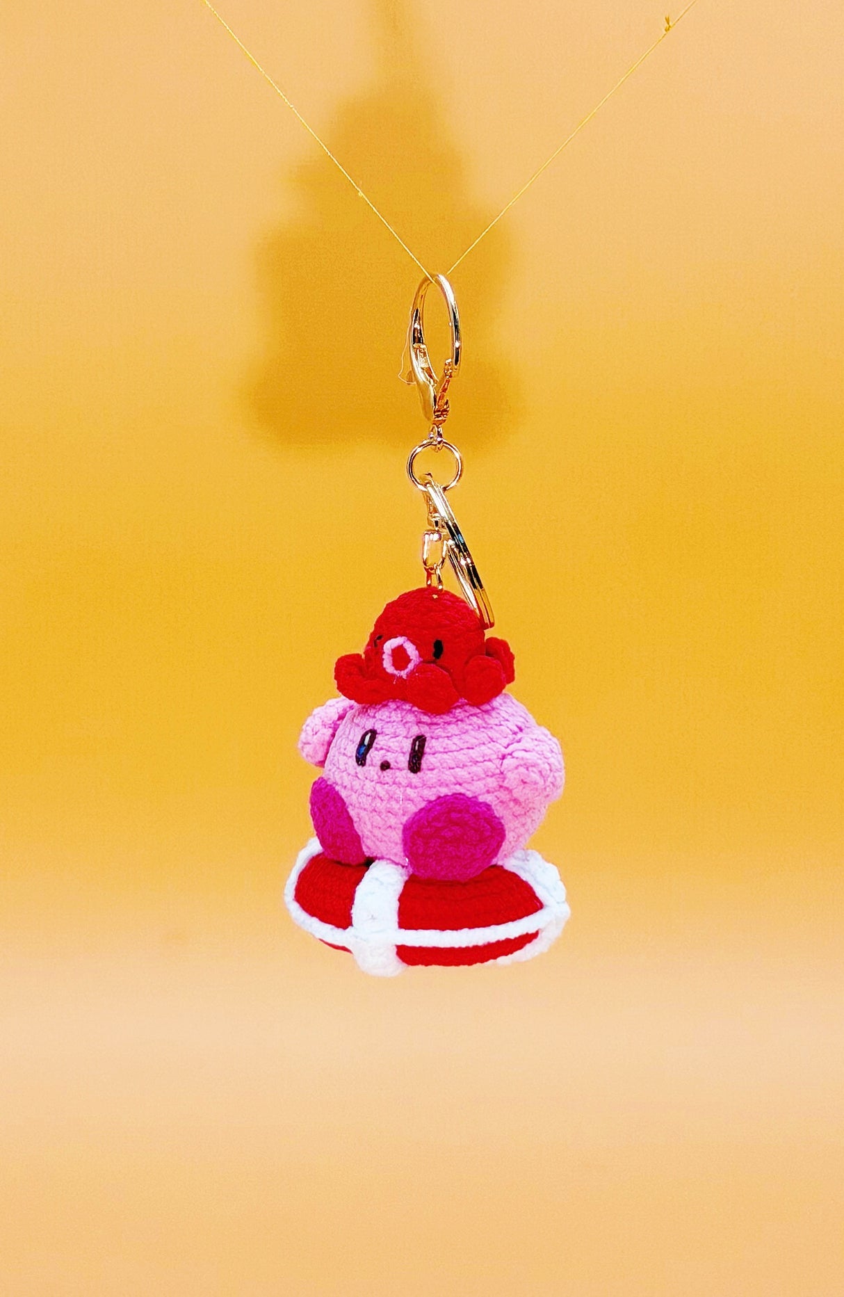 Kirby with Octopus Keychain