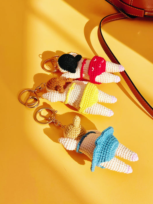 Swimming Girl Keychain 3 Colors