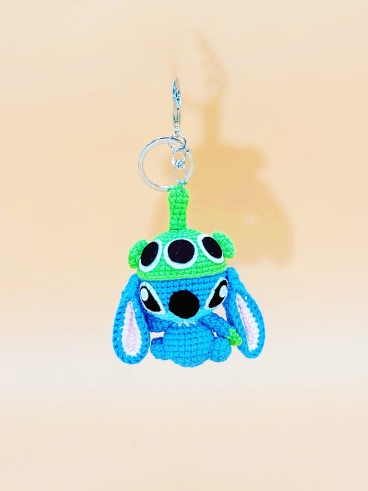 Sitch with Alien Hat Keychain