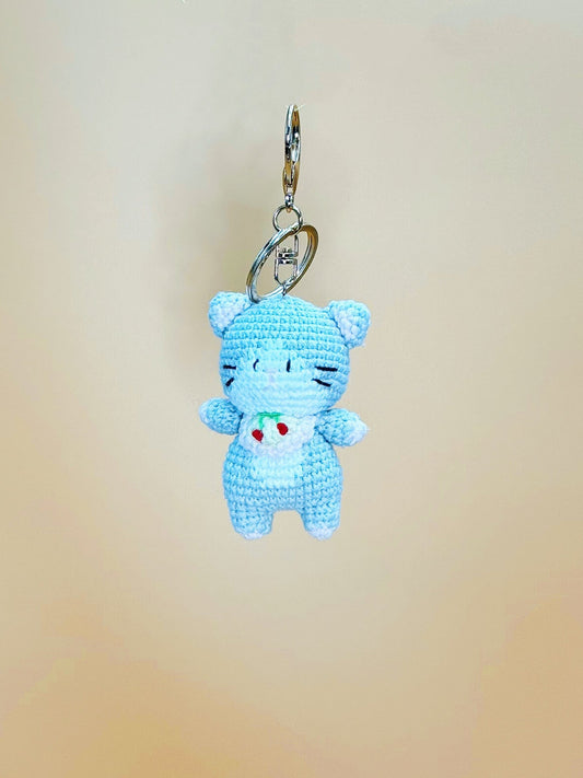 Light Grey Cat Keychain