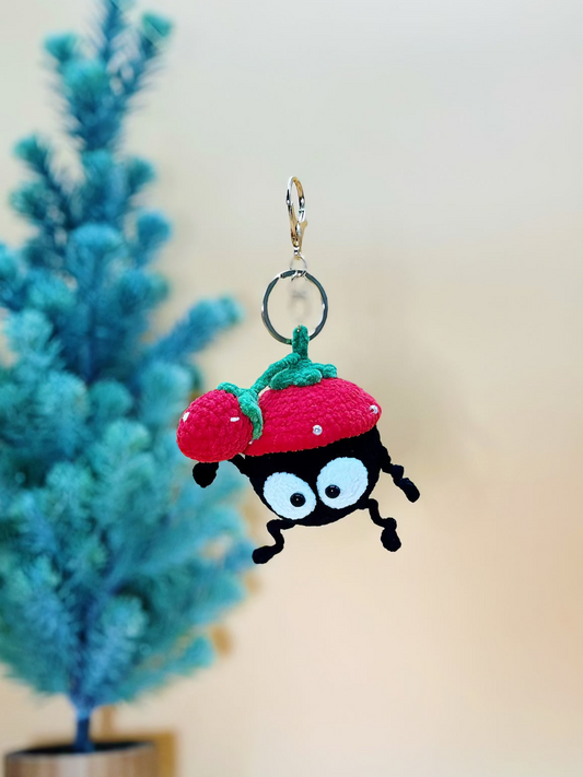 Strawberry Soot Sprite Keychain